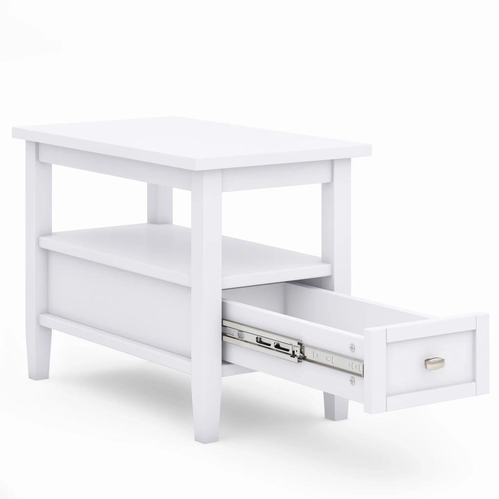 Solid Wood Narrow Side Table, 14 in Wide, 24 in D x 14 in W x 20 in H