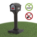 Simplay3 Dig Free Easy Up Classic Black Plastic Mailbox, 21.00 x 21.00 x 50.00 Inches - 42002R-04
