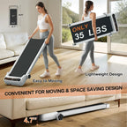 FYC Under Desk Walking Pad Treadmill With Incline, 2.5 HP, White