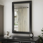 Rectangular Wall Mirror With Wood Frame, 18 x 26 in, 22 x 30 in, 24 x 36 in, or 40 x 26 in - Multiple Sizes