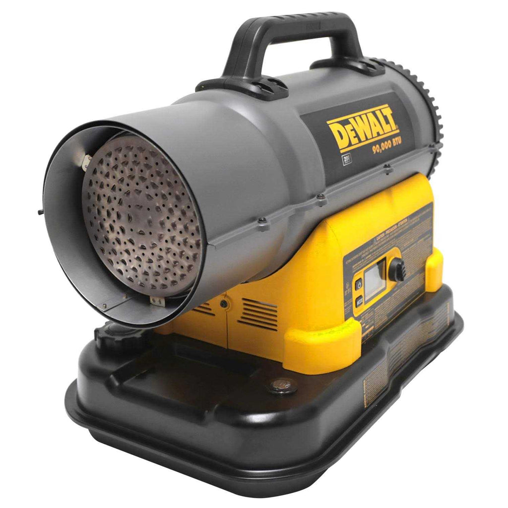 DeWalt Forced Air Kerosene Heater 20V Max 90000 Btu/h 1750 sq ft - F340991 DXH90CFAKD