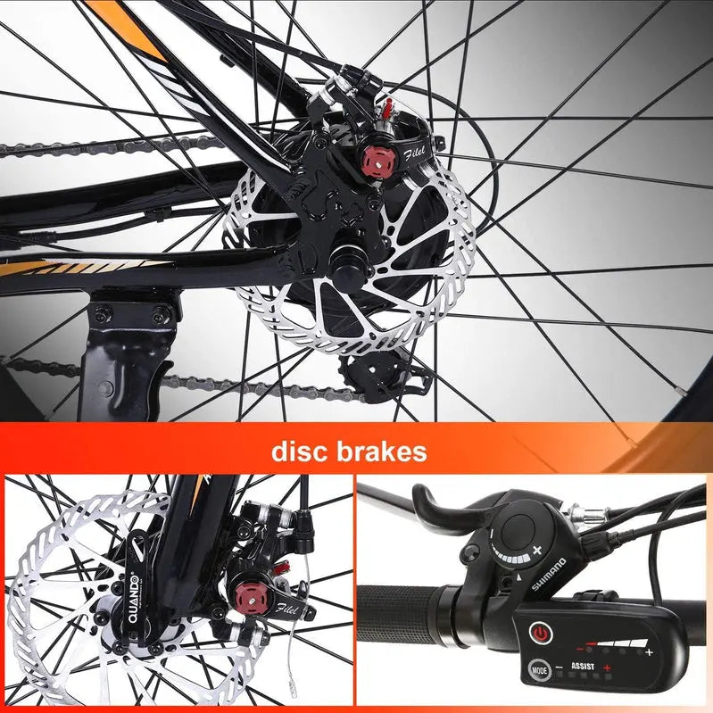Ancheer Electric Mountain Bike 26-Inch, 350W, 20 MPH - SUNSHINE