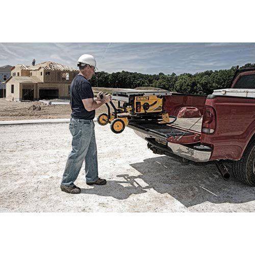 10 in 15A Table Saw With Rolling Stand - 32-1/2 in Rip Capacity Portable Jobsite Saw