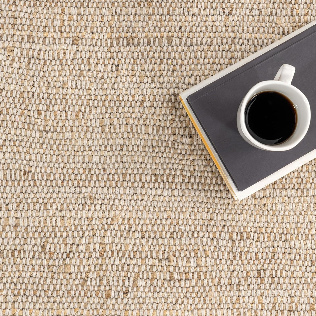 nuLOOM Elfriede Hand Woven Area Rug, 9x12, Natural, Jute And Cotton