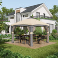 Outsunny Pop-Up Canopy With Mesh Netting, Wheeled Carry Bag And 4 Sand Bags, Beige, 10' x 10' - 84C-405V01BG