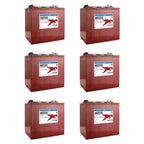 Trojan Battery 6V 225Ah Deep Cycle Flooded Lead Acid Golf Cart Batteries, 6-Pack 36V - T-105