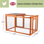 TRIXIE Weatherproof Outdoor Wooden Chicken Coop With 2 Nesting Boxes And Run, Brown