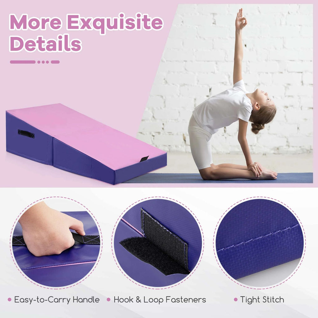 Costway Folding Gymnastics Incline Mat, 48 x 24 x 14 in