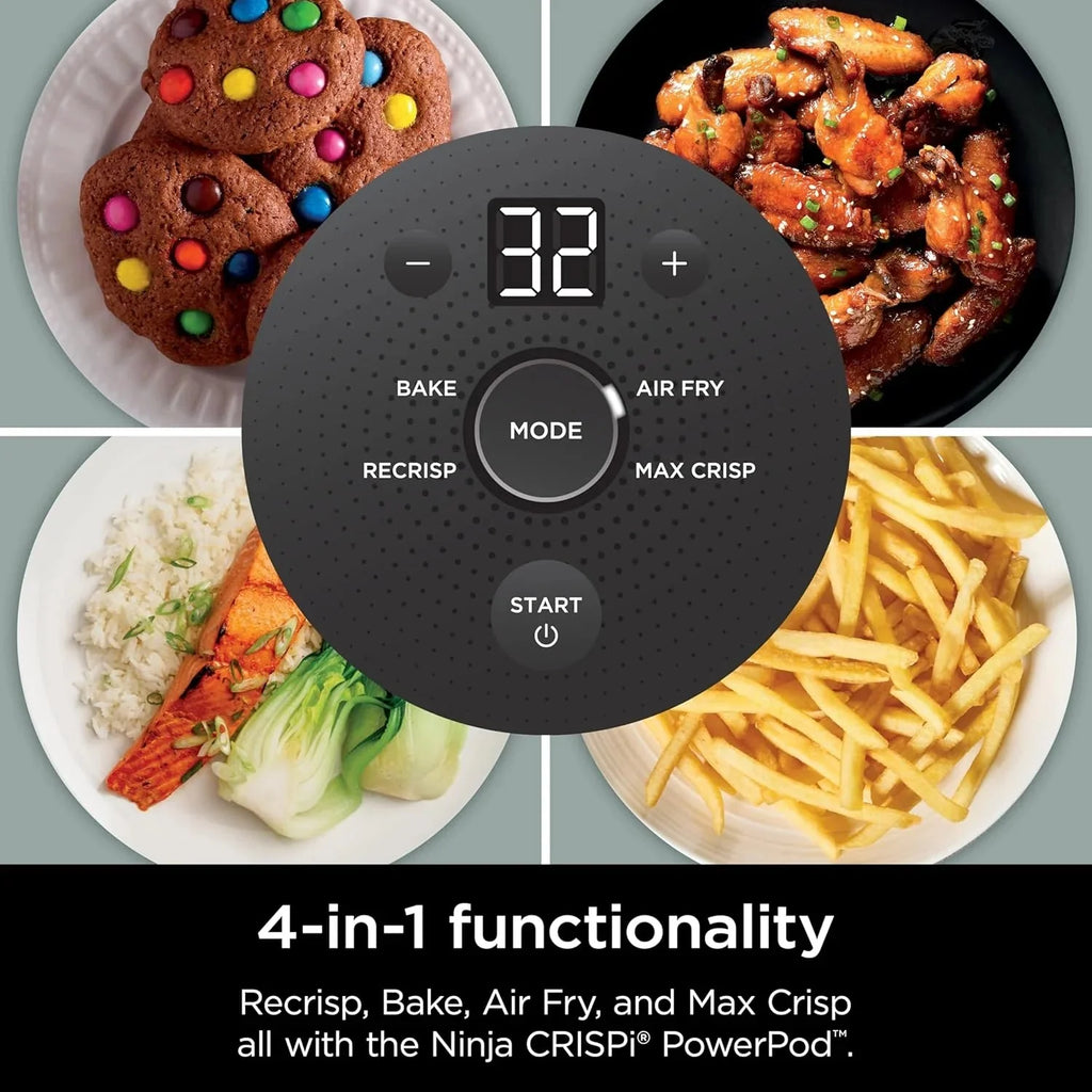 Ninja Crispi 4-in-1 Portable Glass Air Fryer Cooking System, 1500W, 4 QT And 6-Cup Containers