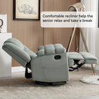 Lazy Boy Oversized Fabric Swivel Rocking Manual Recliner Chair, 37.8L*38.2W*41H, 155 Degrees