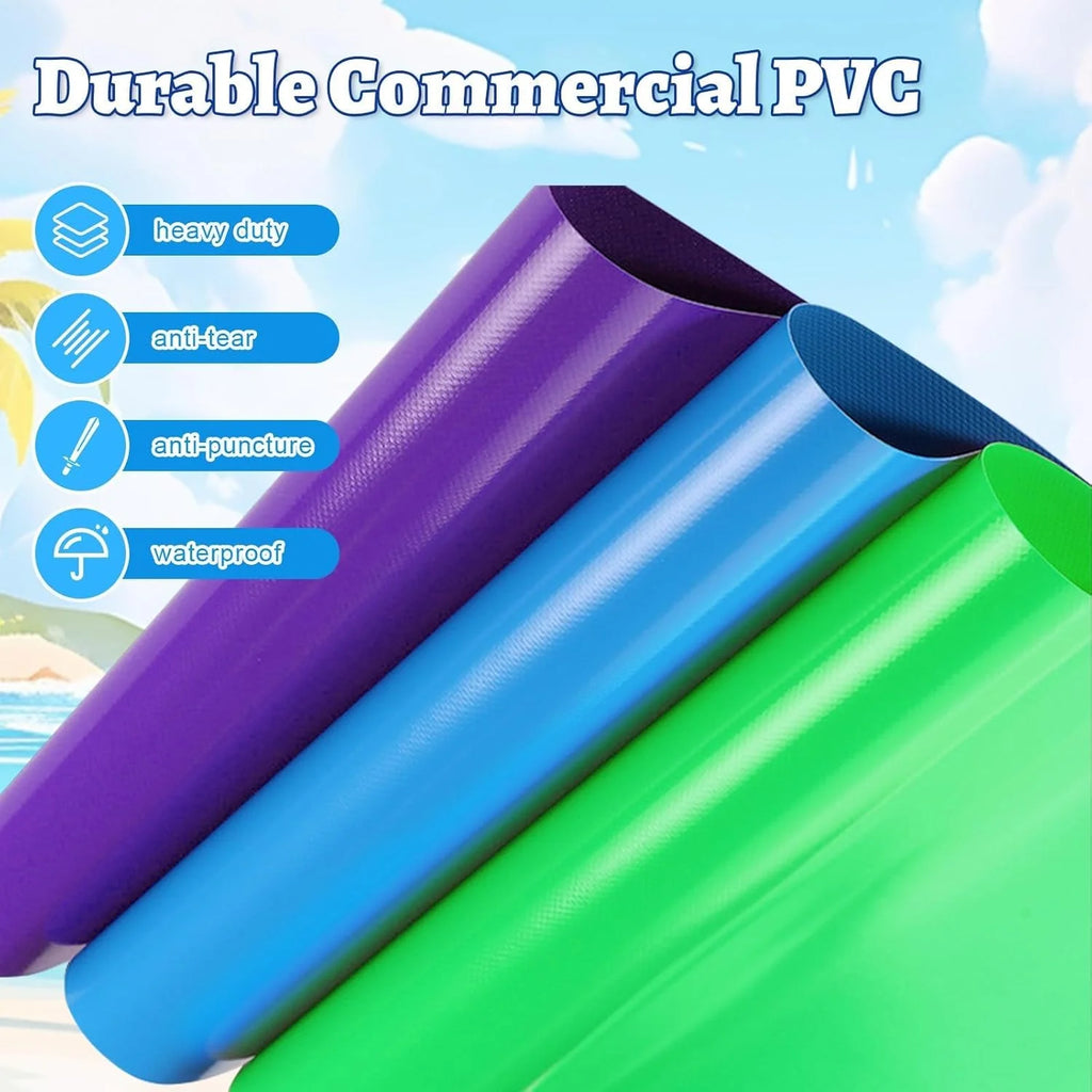 Commercial Grade Adult Water Slide With Pool, Full PVC, 21x9x12ft, 750w Blower