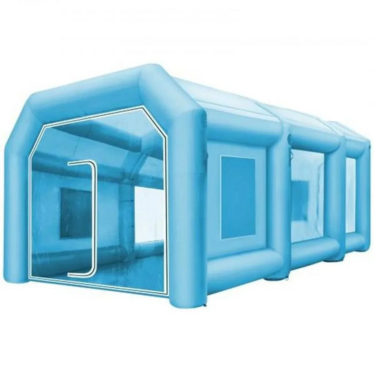 Inflatable Paint Booth 39 x 16.4 x 13 ft. With 2 Blower Spray