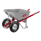 Ace Steel Contractor Wheelbarrow - 6 Cubic Foot