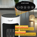 Caynel Oscillating Ceramic Tower Space Heater, 1500W, White