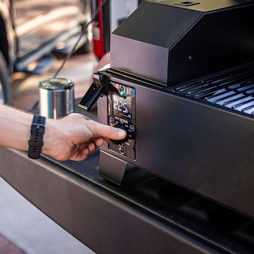 Pit Boss Table Top Wood Pellet Grill, Black, 7 lb Hopper, 24.8 in L x 18.7 in W x 14.2 in H - PB150PPG 11091