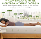 EGOHOME 12 in Queen Memory Foam Mattress In A Box With Cooling Green Tea Gel, Medium Support, 80 in L x 60 in W, White