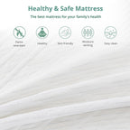 EGO 8 Inch Short Queen Memory Foam RV Mattress, White, 60 x 75 Inch, Medium Firm