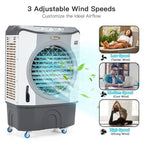 45L 3-in-1 Evaporative Air Cooler, Gray - 26.5 x 16 x 40 inch
