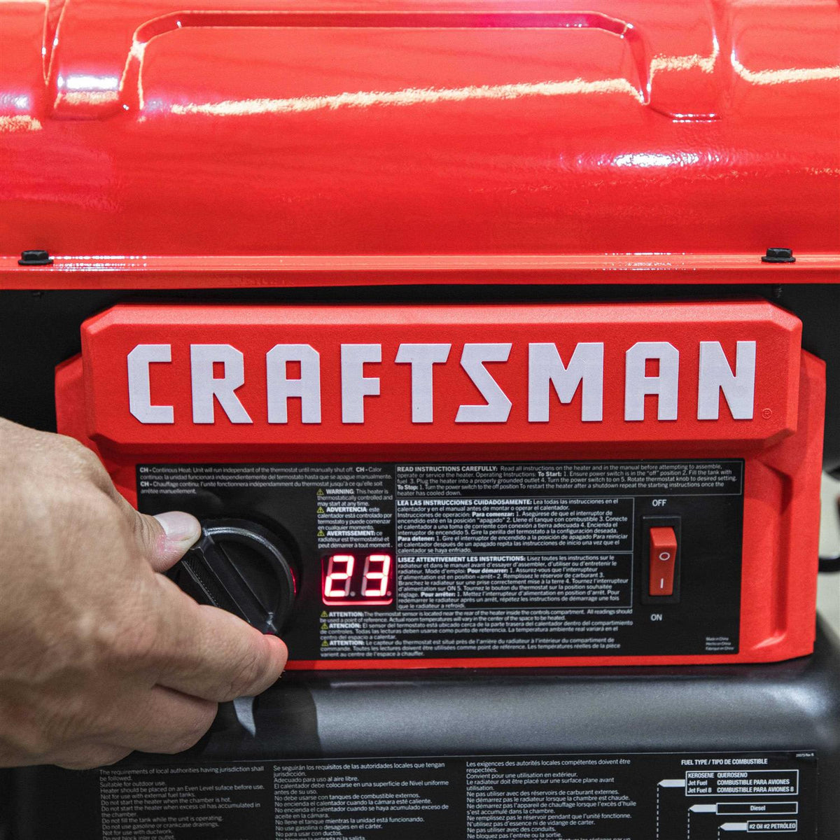CRAFTSMAN Forced Air Kerosene Diesel Construction Portable Heater, 80,000 BTU - CMXEHAO80FAK