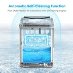 Countertop Portable Ice Maker, Self-Cleaning, 9 Pellet Ice Ready In 6 Mins, 26lbs 24Hrs - Black