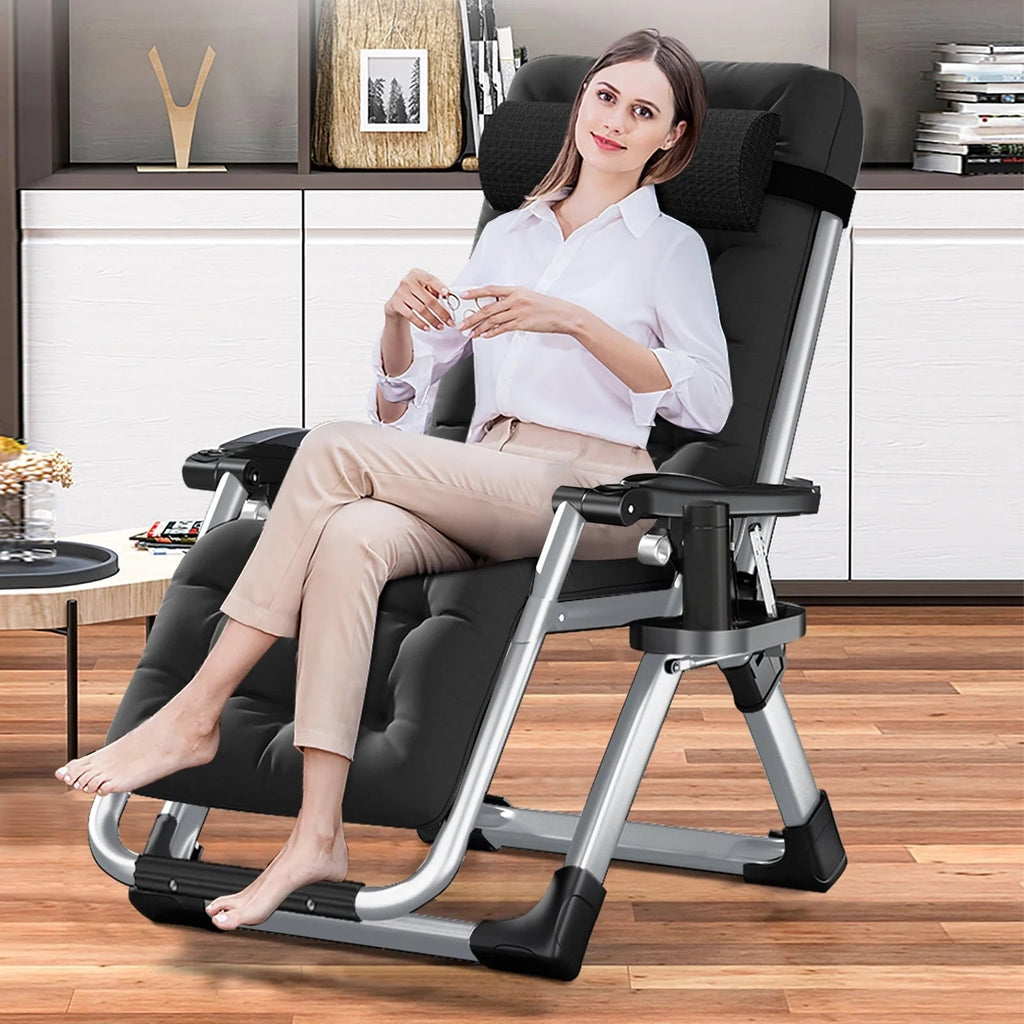 Docred Zero Gravity Folding Recliner Chair With Pad, Headrest And Cup Holder