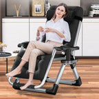 Docred Zero Gravity Folding Recliner Chair With Pad, Headrest And Cup Holder