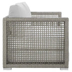 Afuera Living Wicker Patio Loveseat, Gray - 52in W x 32in D