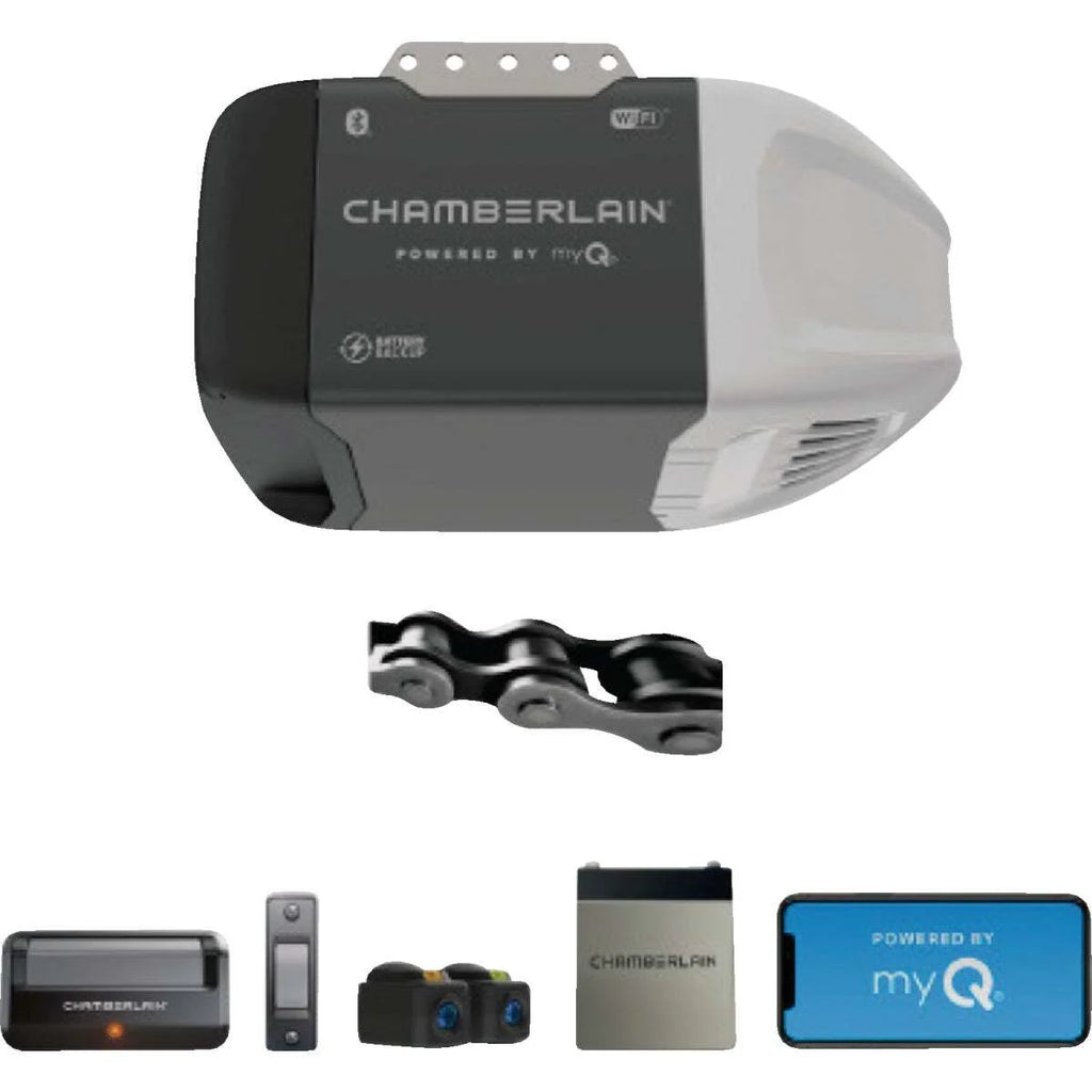 Chamberlain 0.5 HP Chain Drive Smart Garage Door Opener With 7 ft Rail - C2212T