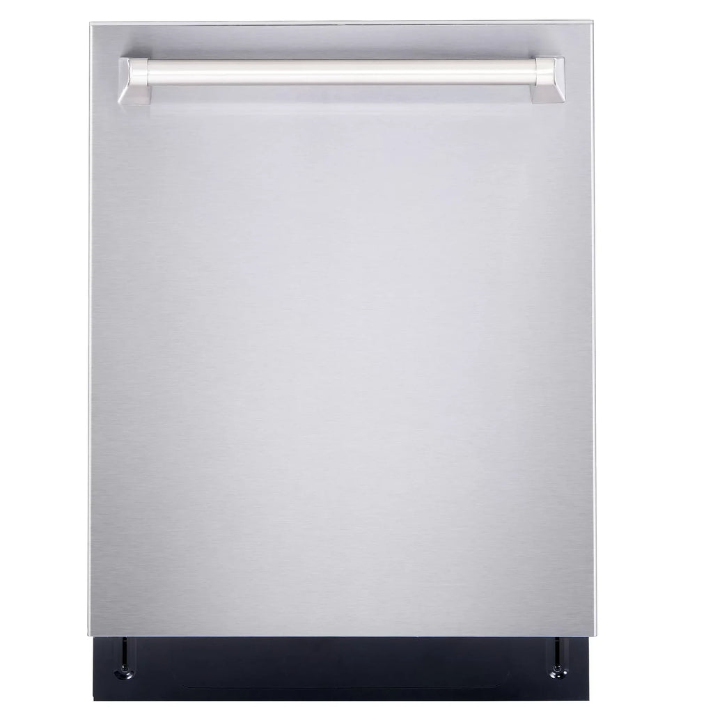 Cosmo 4-Piece Kitchen Appliance Package With 30 in Electric Range, 30 in Wall Mount Hood, 24 in Dishwasher And French Door Refrigerator