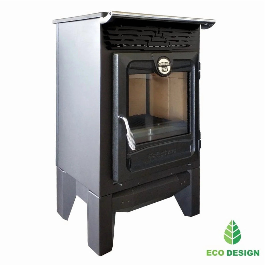 Indoor Wood Burning Cooking Stove 57cm x 55,5cm x 99,5cm, Matte Black - Stove 315