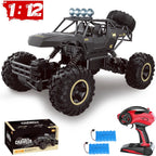 4DRC 1:12 RC Off-Road Truck 2.4G 4WD Dual Motors Metal Shell Black - 4DRC