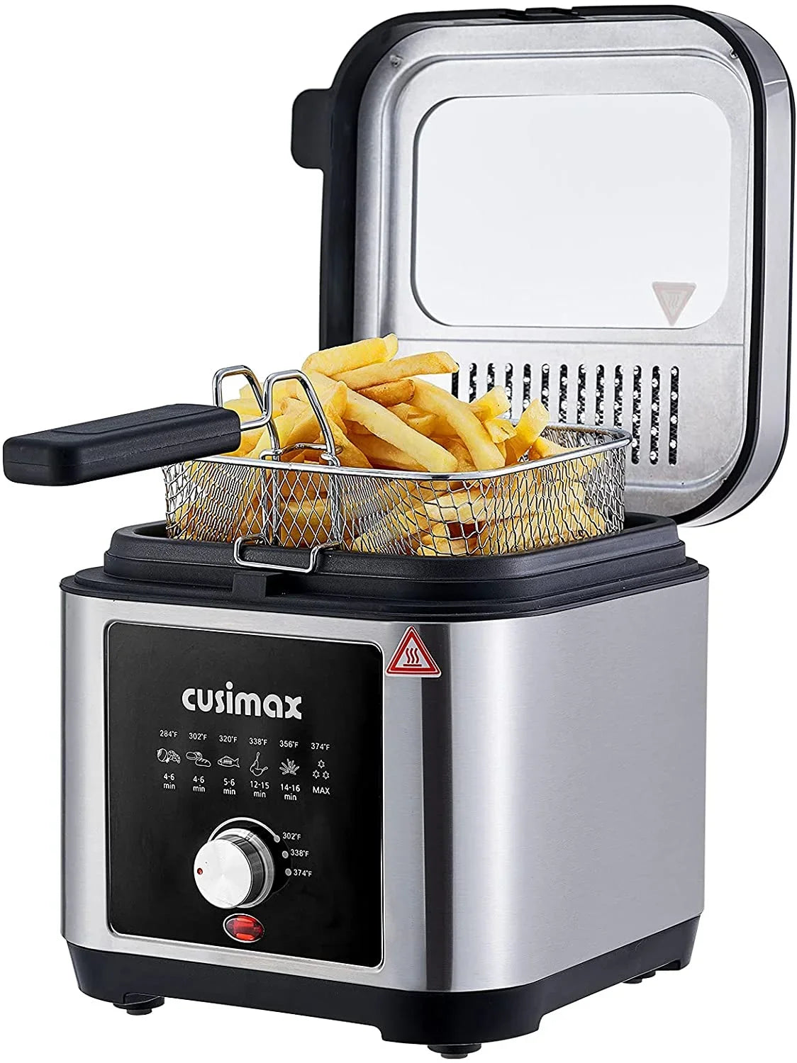 CUSIMAX 2.6QT Stainless Steel Electric Deep Fryer - CMDF-02