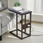 C-Shaped Sofa Side Tables, Set of 2, 11" D x 19" W x 24" H