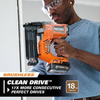 18V Brushless Cordless Brad And Finish Nailer Combo Kit With Battery And Charger
