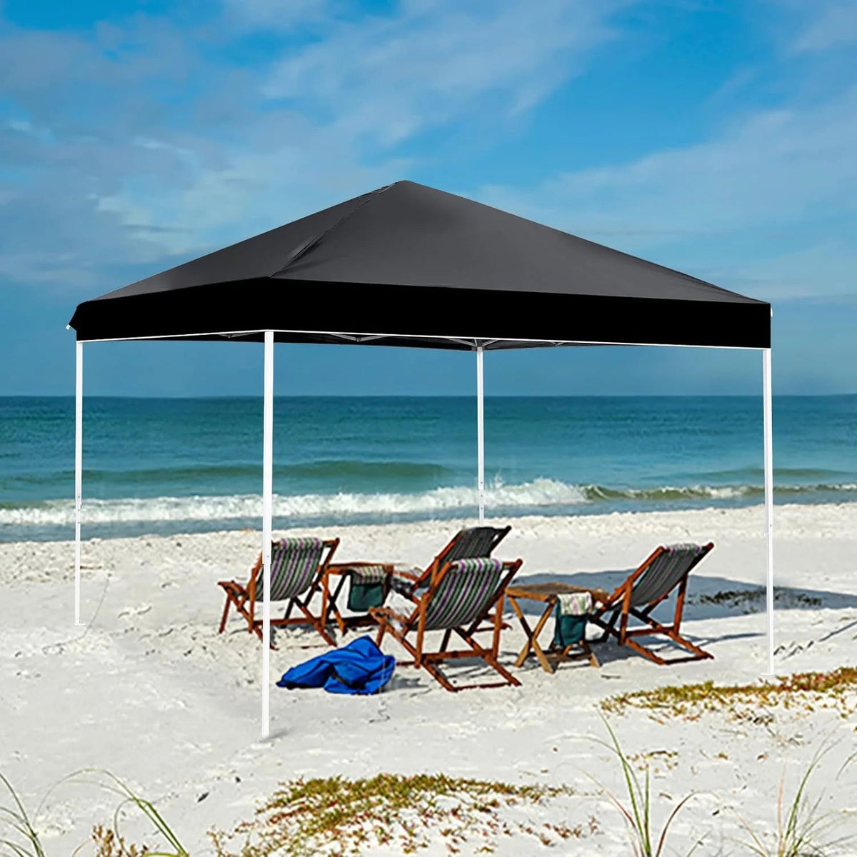 GVDV 10x10 ft Easy Pop Up Outdoor Canopy Tent - Blue