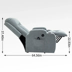 Lazy Boy Power Lift Recliner Chair With Massage, Lumbar Heating, USB Port And Cup Holders - Single Motor