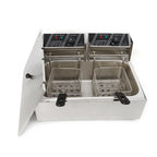 denest 5kW Large Single-Tank Electric Deep Fryer With Fry Basket - 6/12L