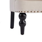 Set Of 2 Upholstered Button-Tufted Accent Chairs With Lumbar Pillows - 30 x 29 x 35 inches