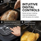 Nuwave Brio 8 Qt Air Fryer, 1800W, 50-400F Temperature Controls