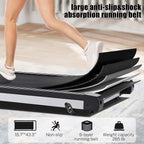 Folding Treadmill With 10 in HD Touchscreen, 3.25HP, 0.5-9MPH, WiFi - Silver