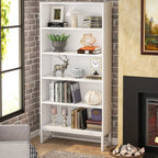 5-Tier Bookcase 31.5 Inch Wide x 11.81 Inch Deep x 70.87 Inch Tall - Sandalwood, Walnut, White, Black