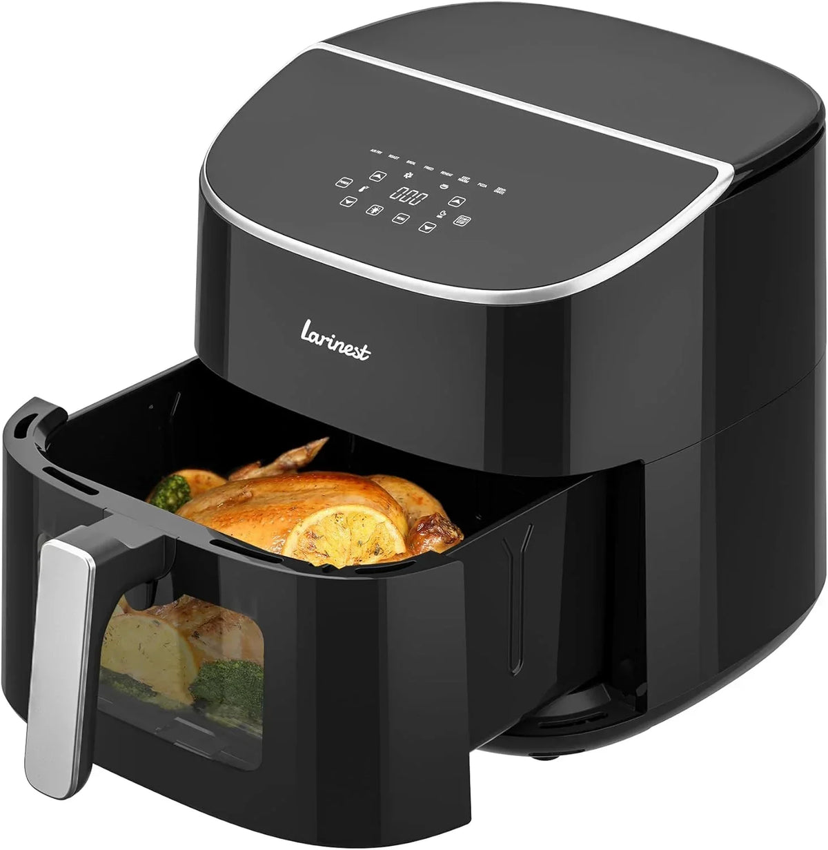 Larinest 8 Qt 8-in-1 Air Fryer With Viewing Window, Black - AF701