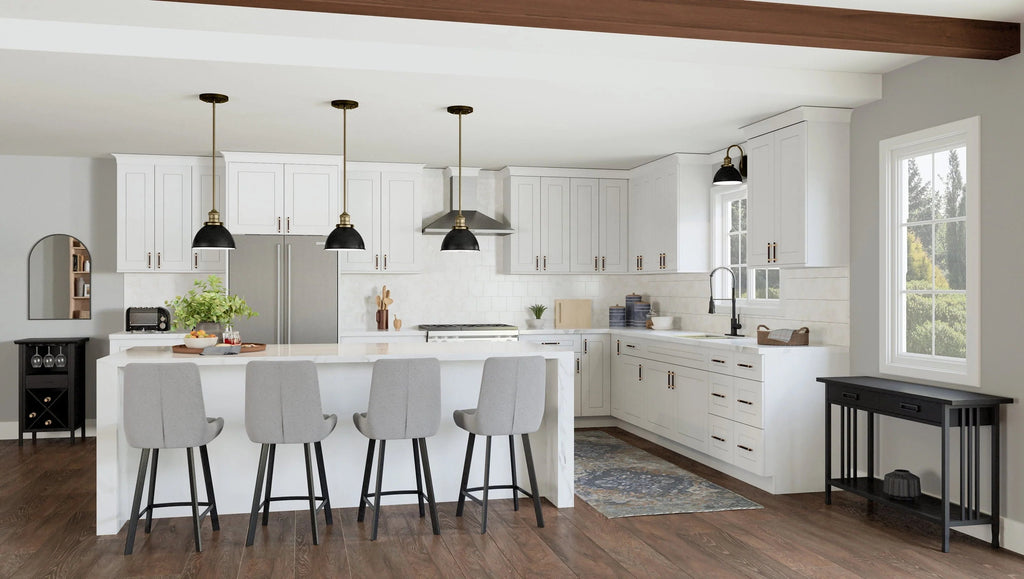 Design House Brookings Unassembled Shaker Base Kitchen Cabinet 36x34.5x24, White - 561407