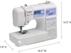 Brother Sewing And Quilting Machine, 185 Built-In Stitches, LCD Display - HC1850