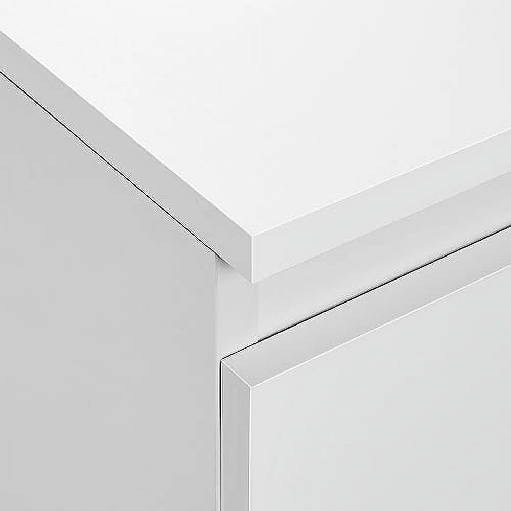 AYFDEGT 2PCS 3-Drawer White Bedside Tables - 18in L x 14in W
