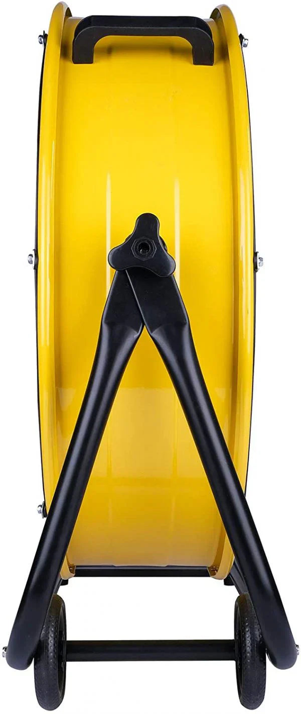 24 Inch Heavy Duty Drum Air Circulator Fan, 3 Speed, Yellow