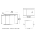 Keter Weather-Resistant Resin Storage Shed, 11 ft. x 7 ft. - Cortina