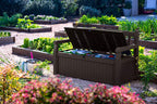 Keter Solana Storage Bench Deck Box, 70 Gallon, Brown, 54.6 x 23.4 x 32.8 in - Solana 70 Gallon Storage