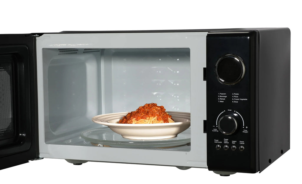 Emerson 0.9 Cu Ft 800W Retro Black Microwave Oven With Grill - MWRG0901BK