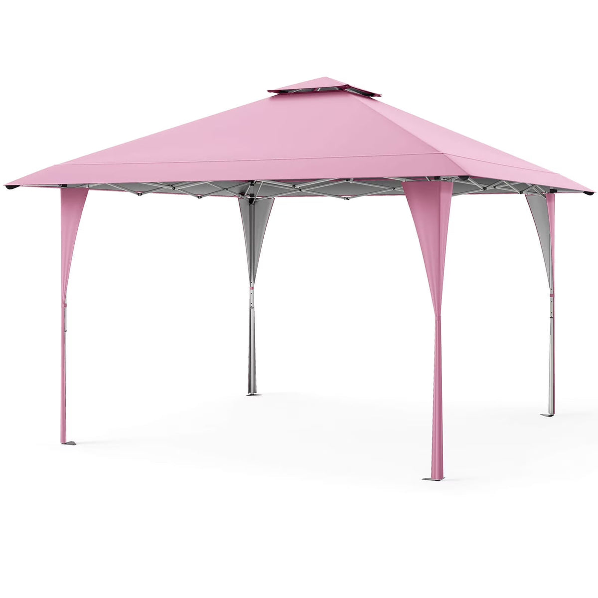 Costway Pop-Up Gazebo Outdoor Canopy Tent, 13 x 13 ft, Gray